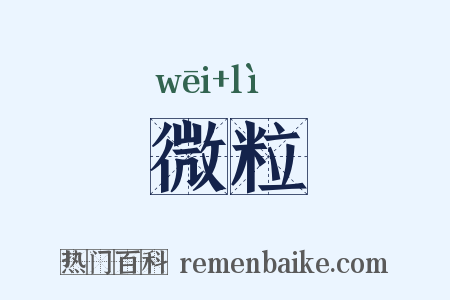微粒是什么意思的图片